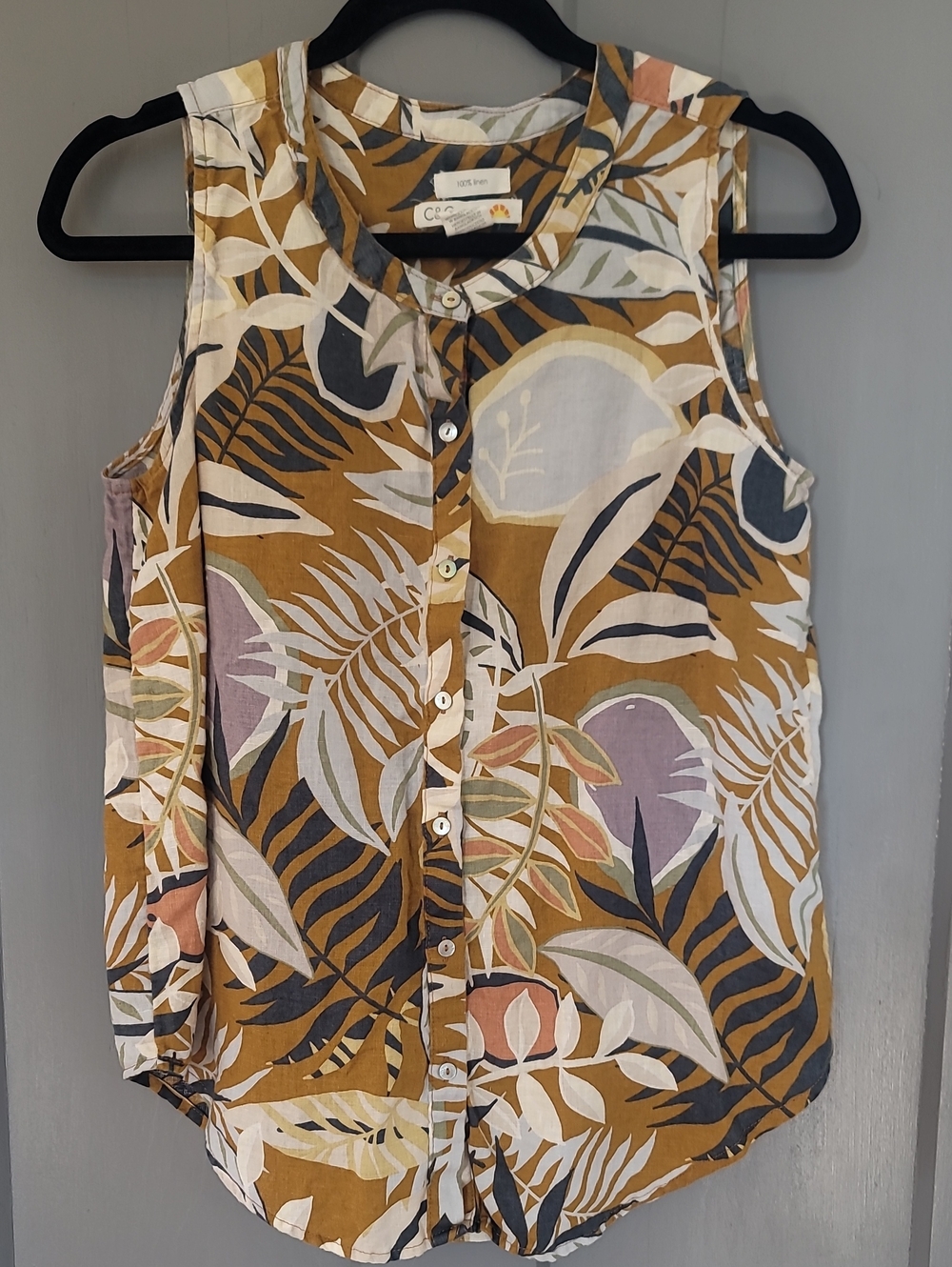 C&C California 100% Linen Tank Top